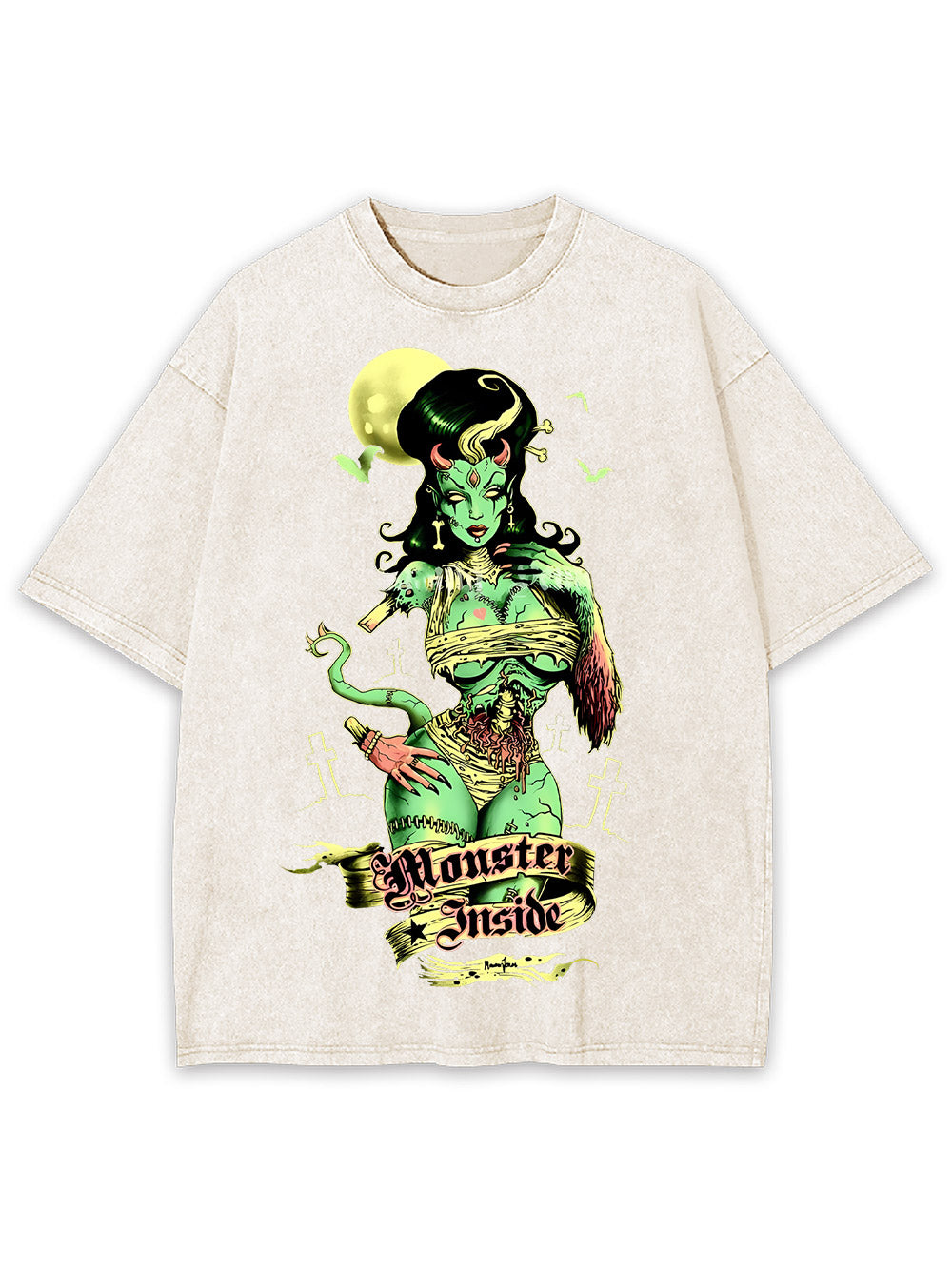 Monster Inside Washed Tshirt
