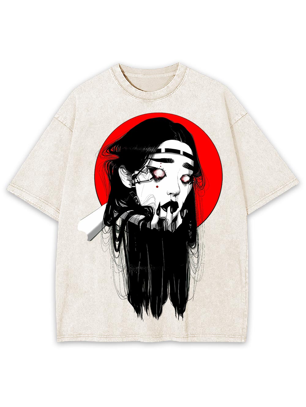 Elegant Skull Washed Tshirt