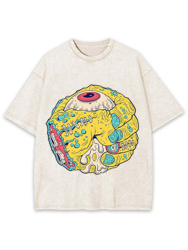 Monstrous Eye Sphere Washed Tshirt