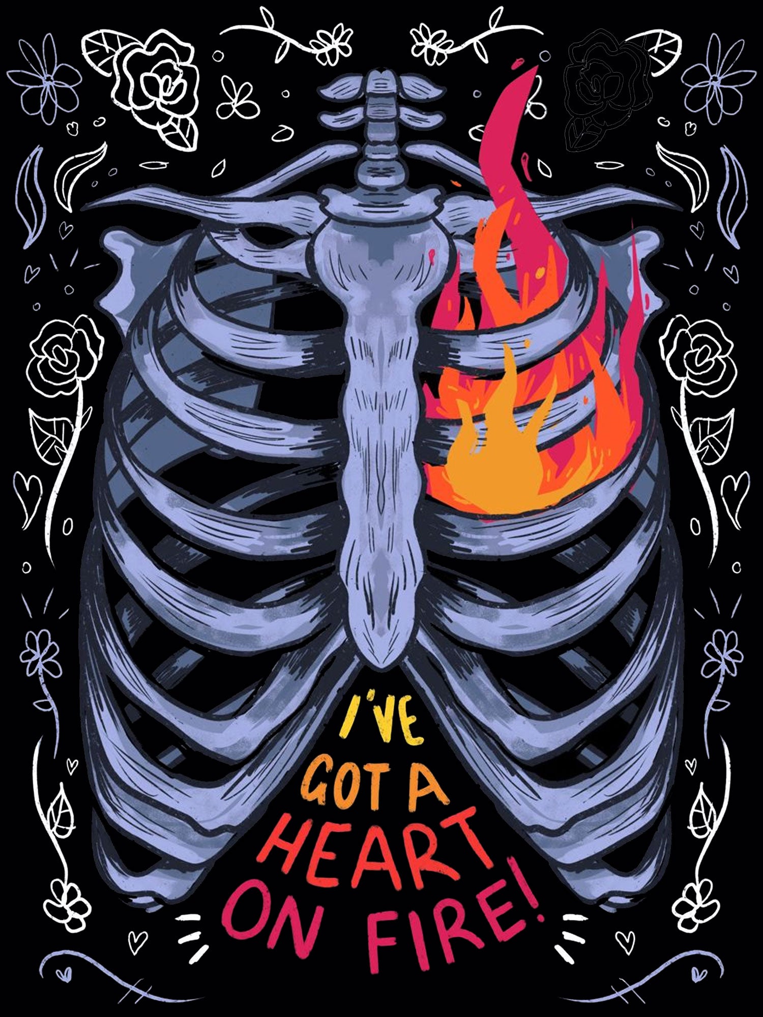 I've Got A Heart On Fire Washed Tshirt