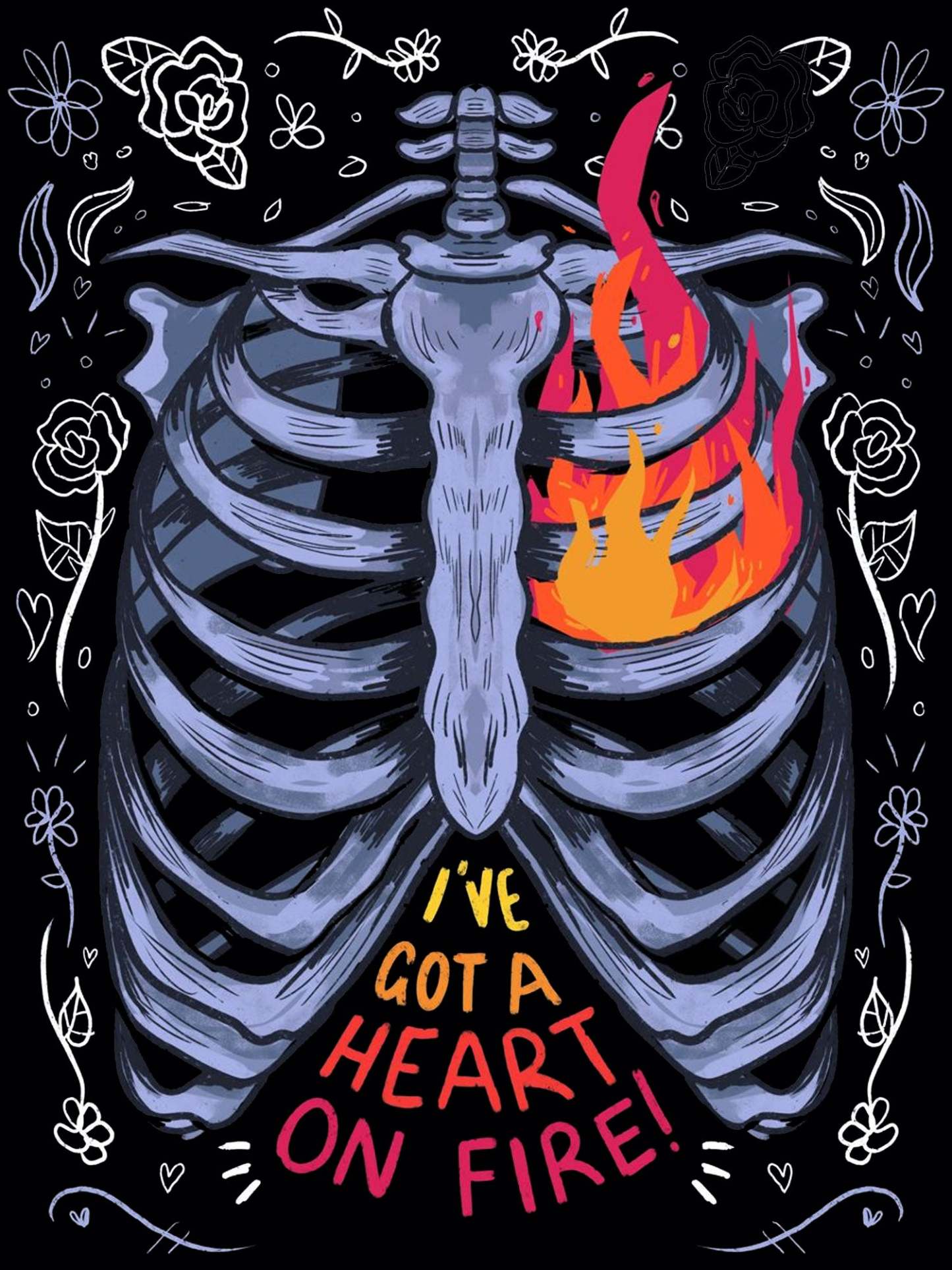 I've Got A Heart On Fire Washed Tshirt