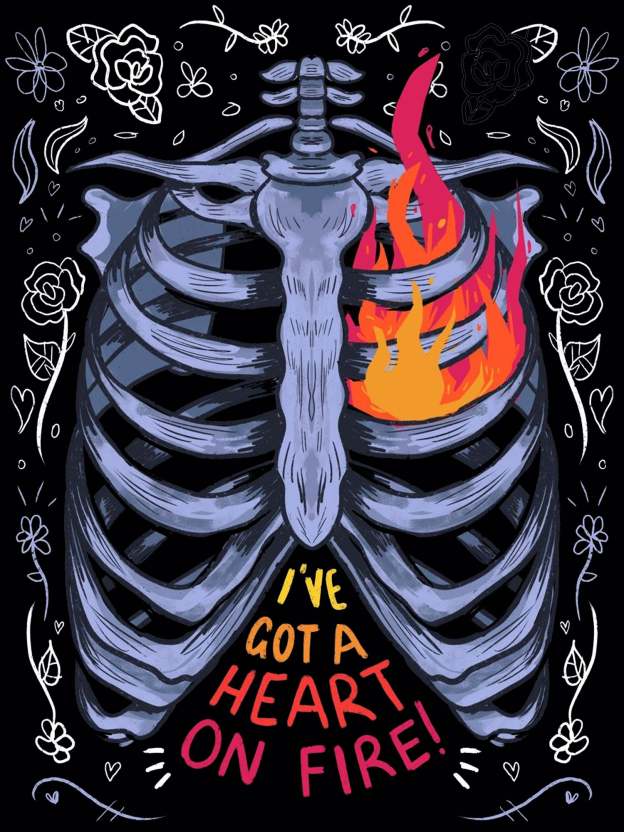 I've Got A Heart On Fire Washed Tshirt