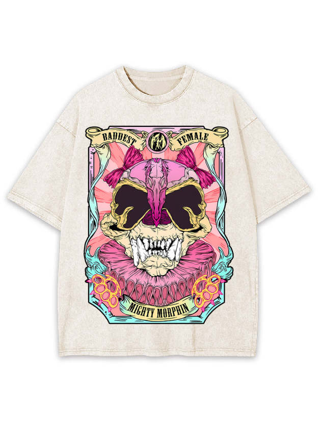 Baddest Female Mighty Morphin Washed Tshirt