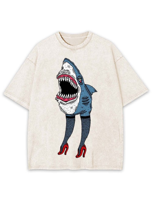 Fashionable Shark Washed Tshirt