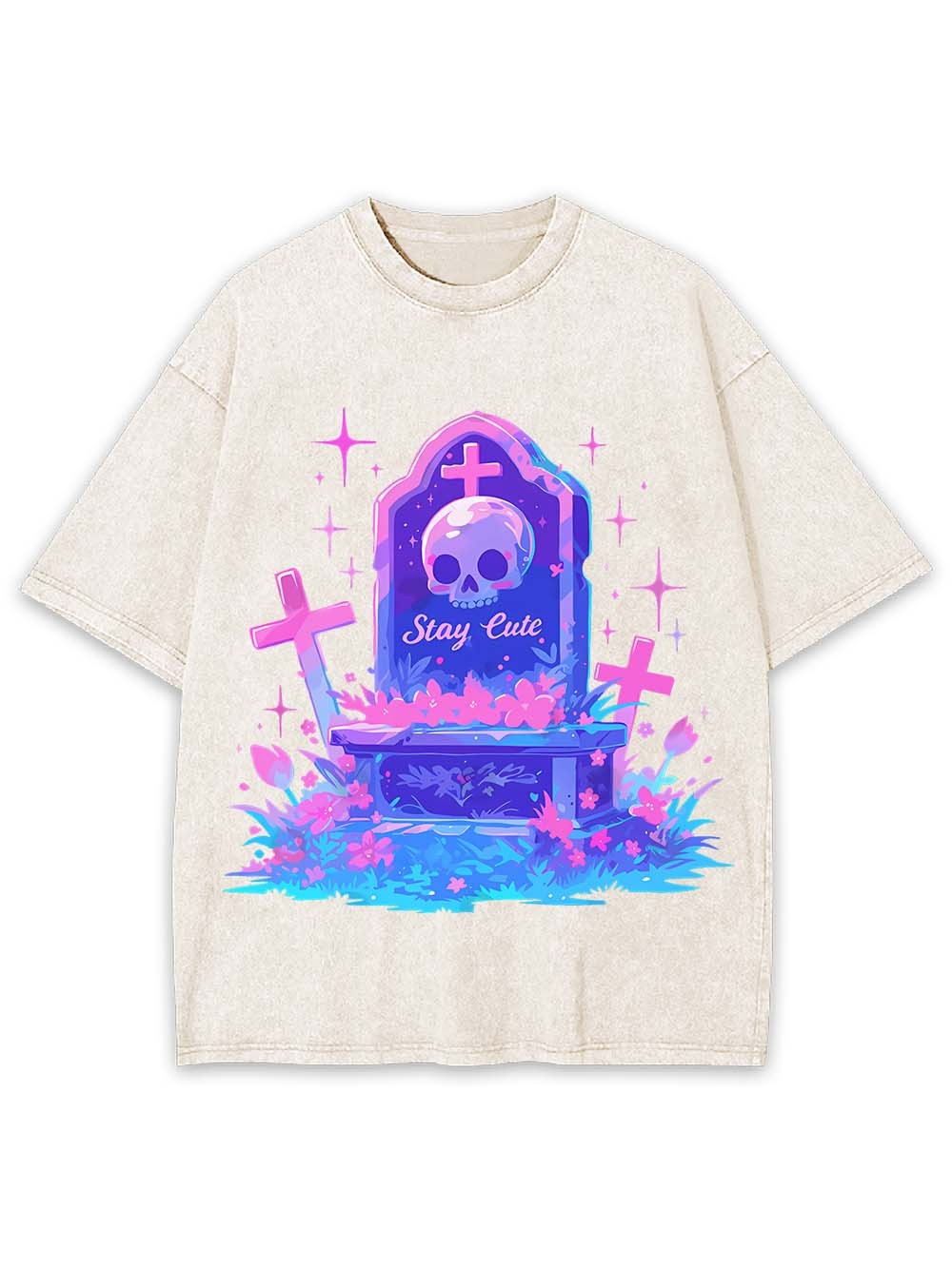 Stay Cute Forever Washed Tshirt
