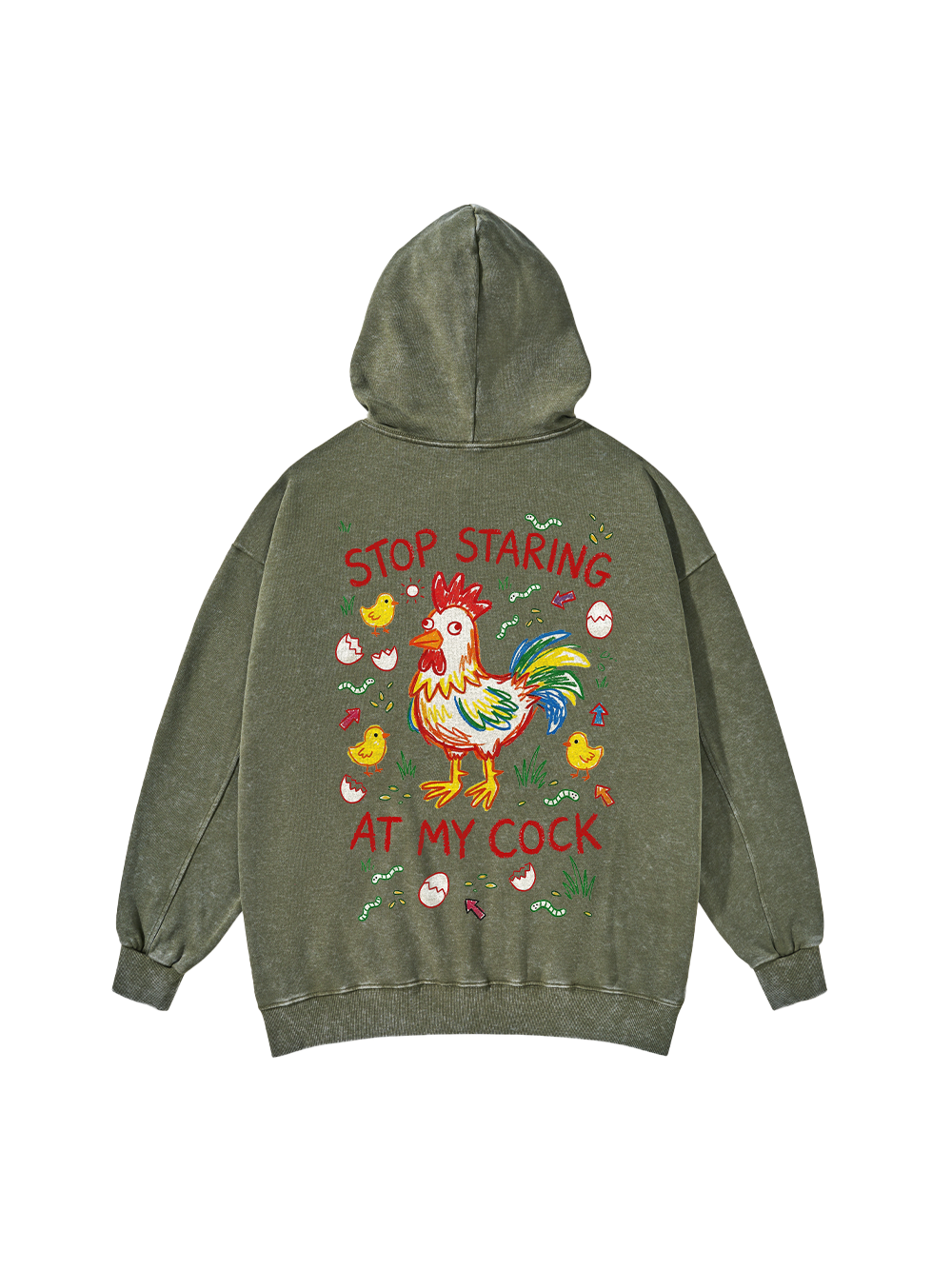 STOP STARING AT MY COCK WASHED HOODIE