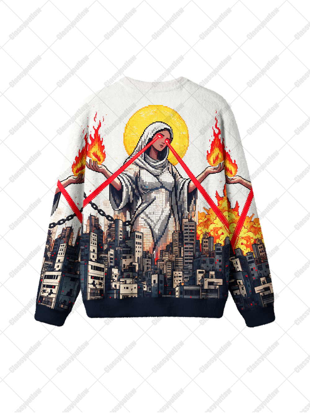 CITY RUINS UGLY CHRISTMAS SWEATSHIRT
