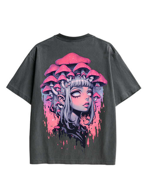 Fungal Reverie Double Sided Print Washed TShirt