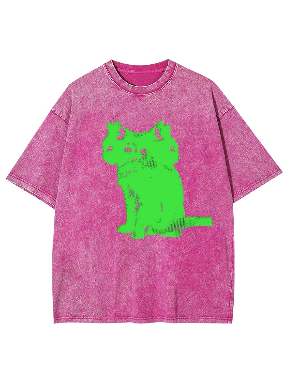 Three Headed Cat Washed Tshirt