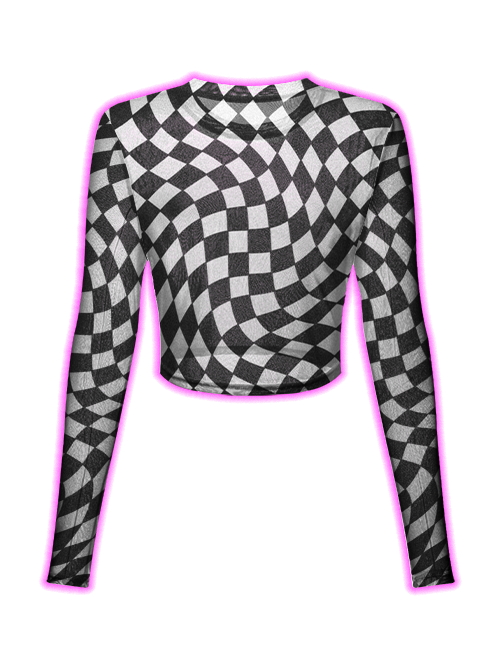 Warped Checkers Mesh Top