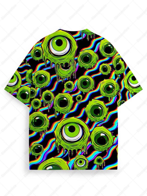 Melted Eyeballs Trip Graphic T-shirt