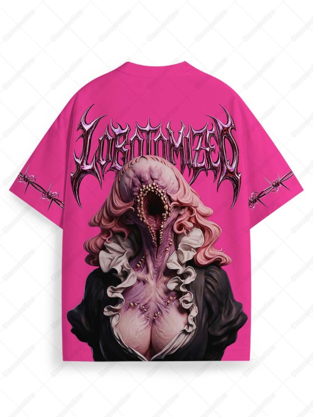 Glam Horror Statement Graphic T-shirt