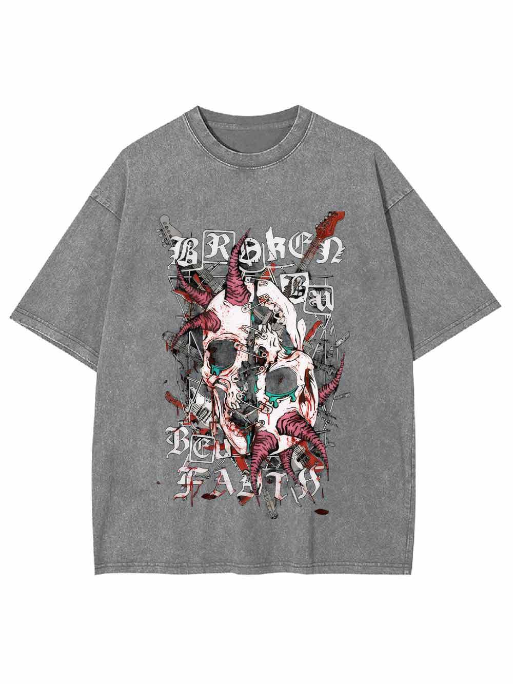 Broken By Faith Washed Tshirt