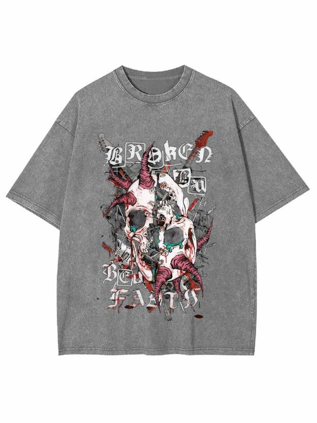 Broken By Faith Washed Tshirt