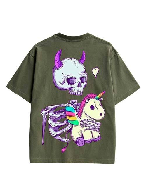 Dark Whimsy Double Sided Print Washed TShirt