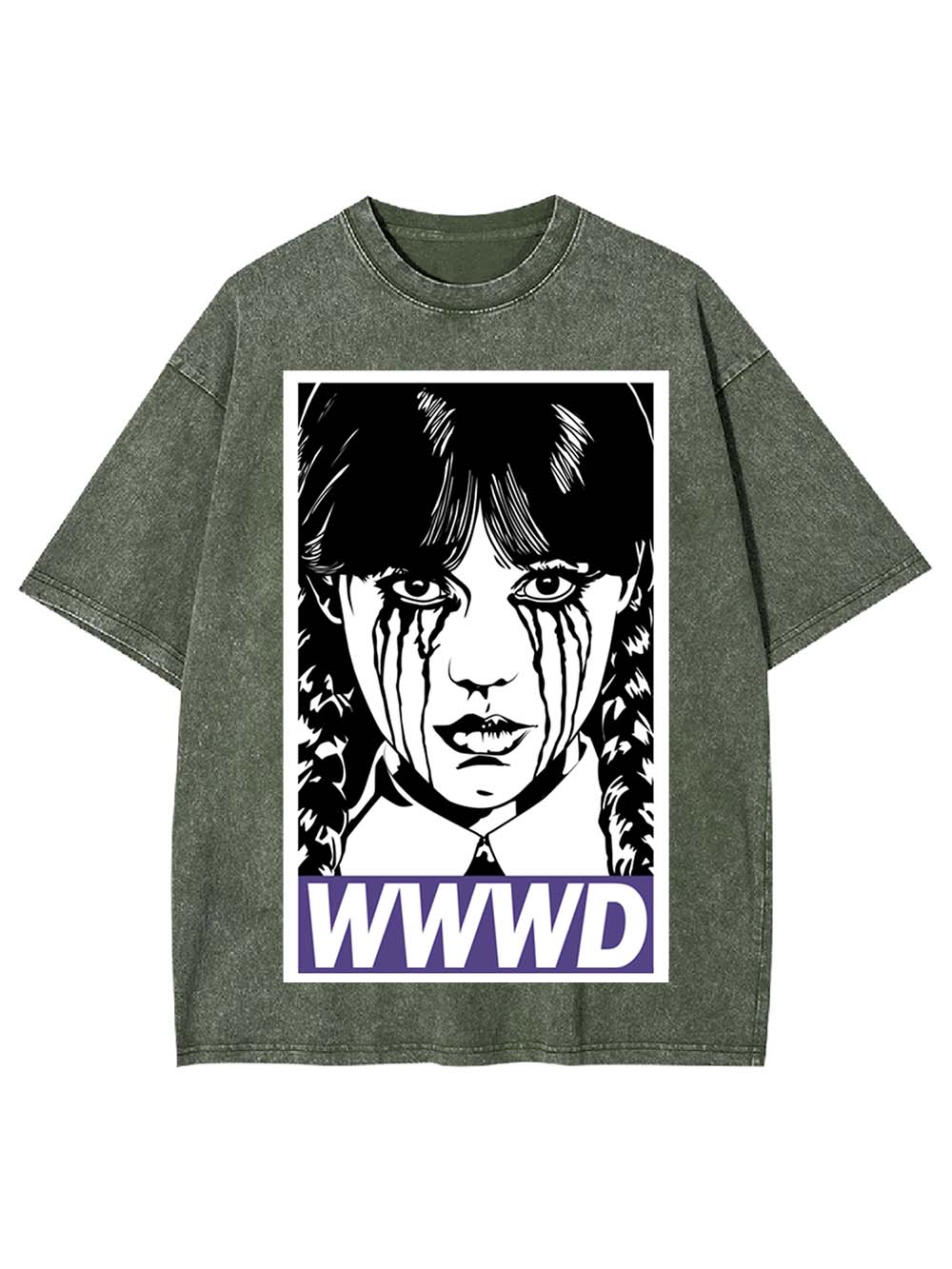 Braided Girl Washed Tshirt