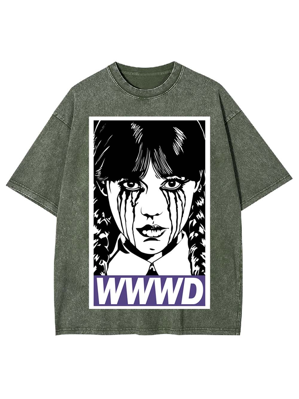 Braided Girl Washed Tshirt