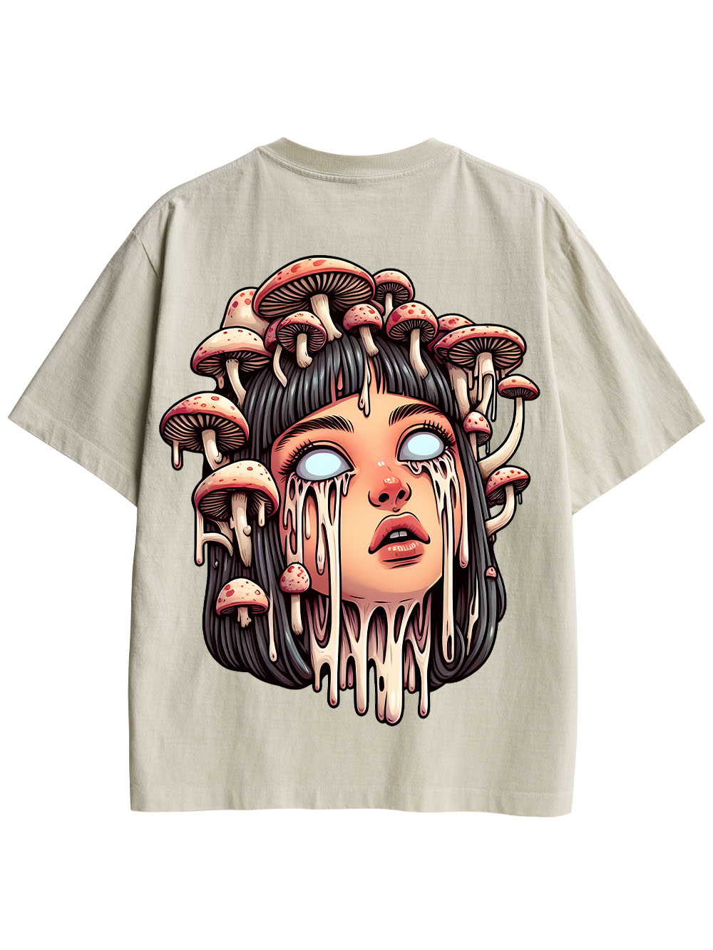 MELTING GIRL DOUBLE SIDED PRINT WASHED TSHIRT