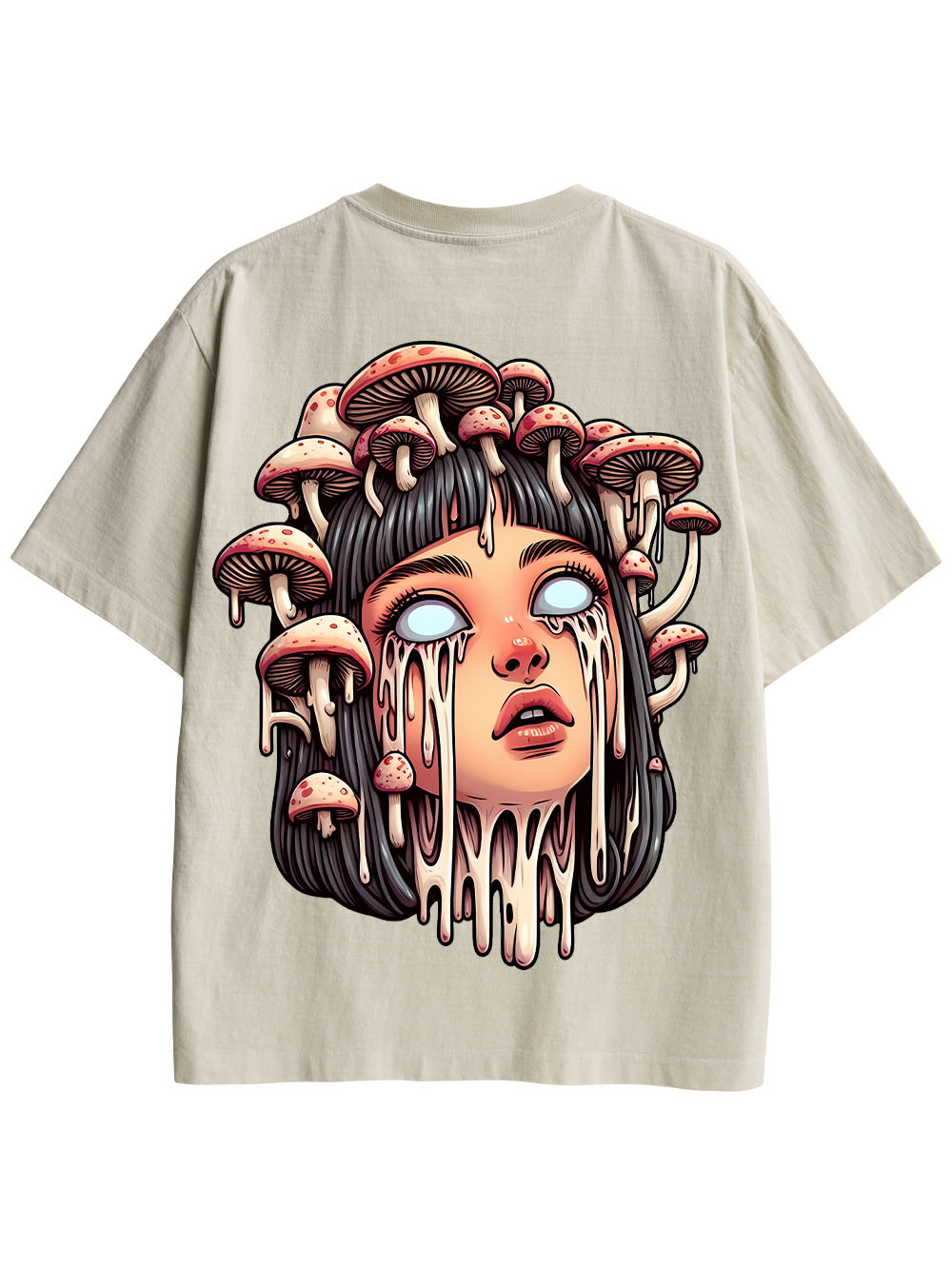 MELTING GIRL DOUBLE SIDED PRINT WASHED TSHIRT