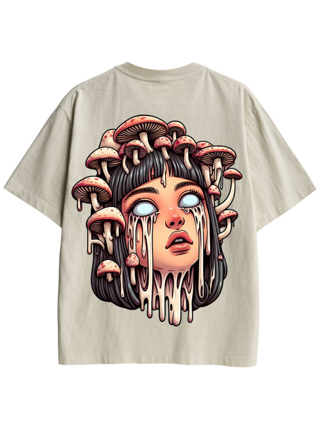 MELTING GIRL DOUBLE SIDED PRINT WASHED TSHIRT