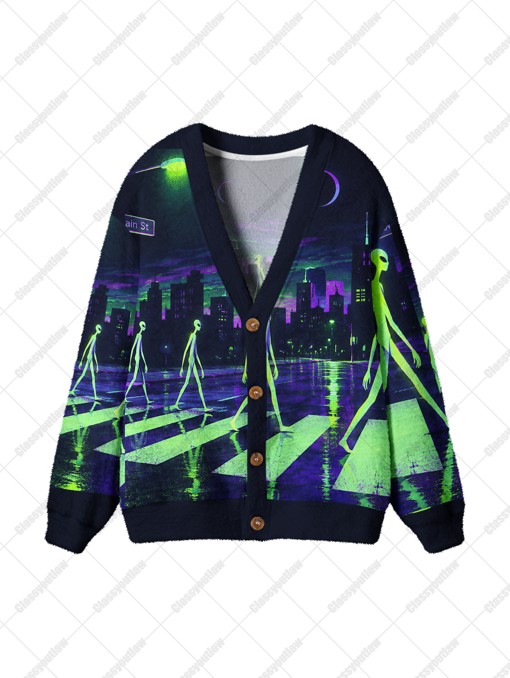 ALIEN CROSSWALK UGLY CARDIGAN SWEATERS