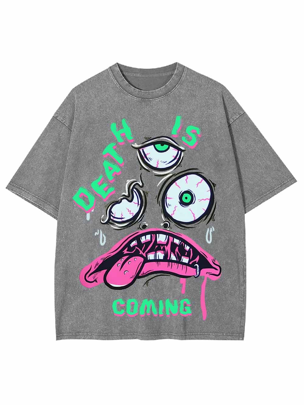 DEATH IS COMING WASHED TSHIRT-ClassyOutlaw Sale
