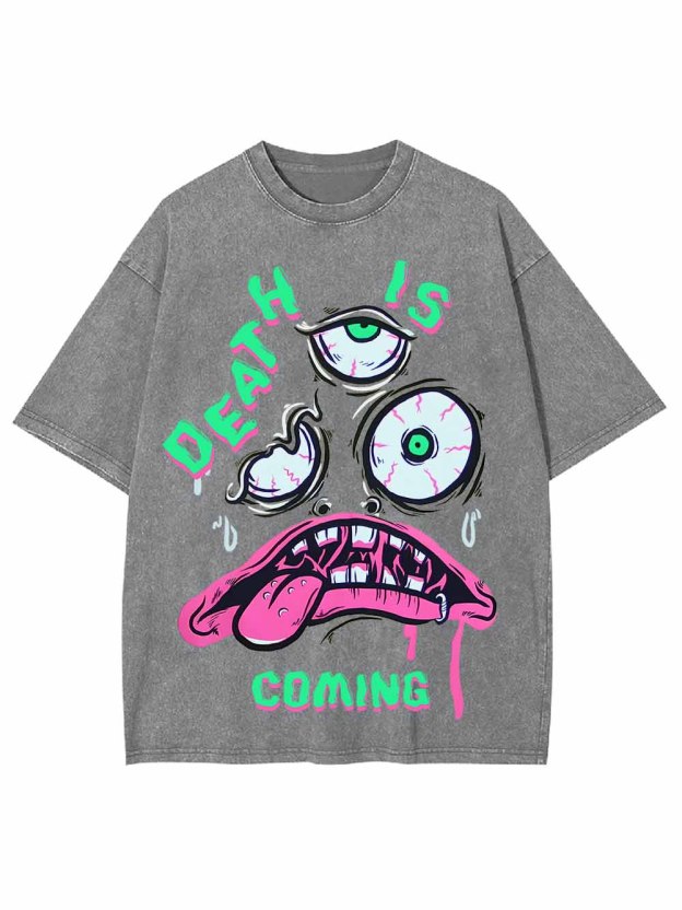 DEATH IS COMING WASHED TSHIRT