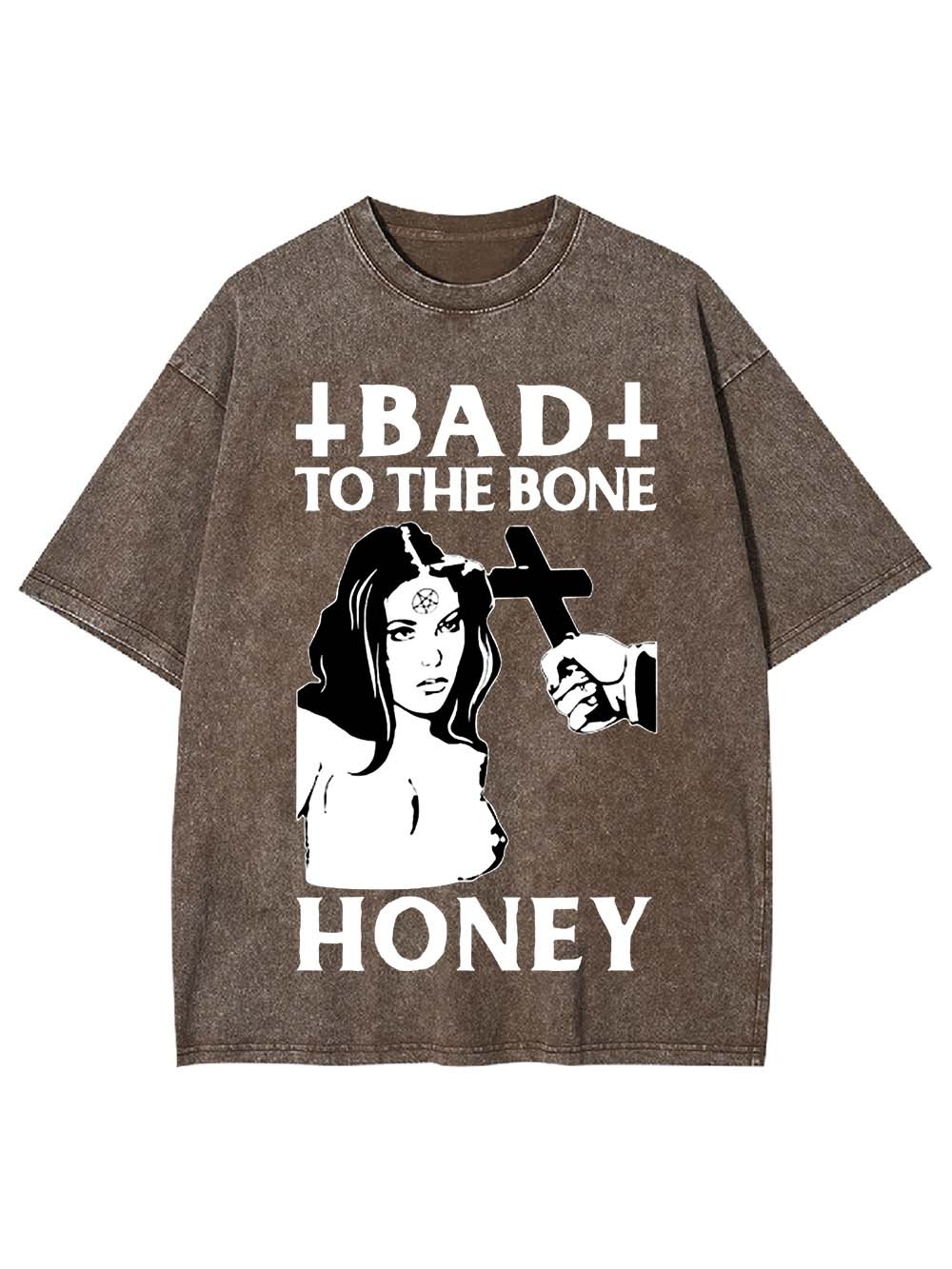 Bad To The Bone Honey Washed Tshirt