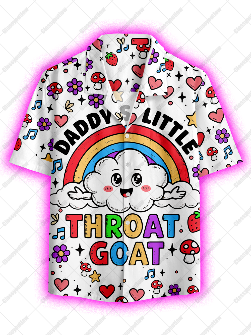 THROAT GOAT BUTTON UP POCKET SHIRT
