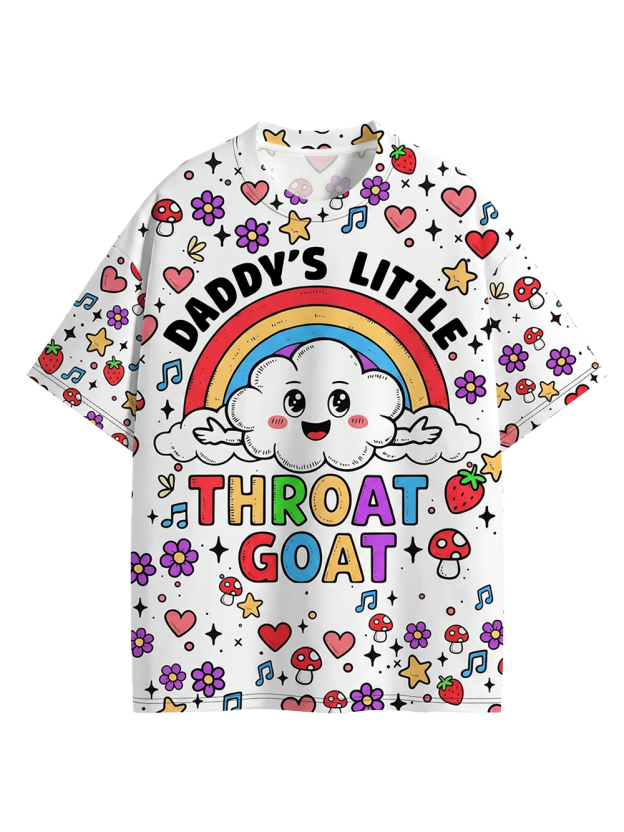 Throat Goat Eco Oversized Graphic Tees