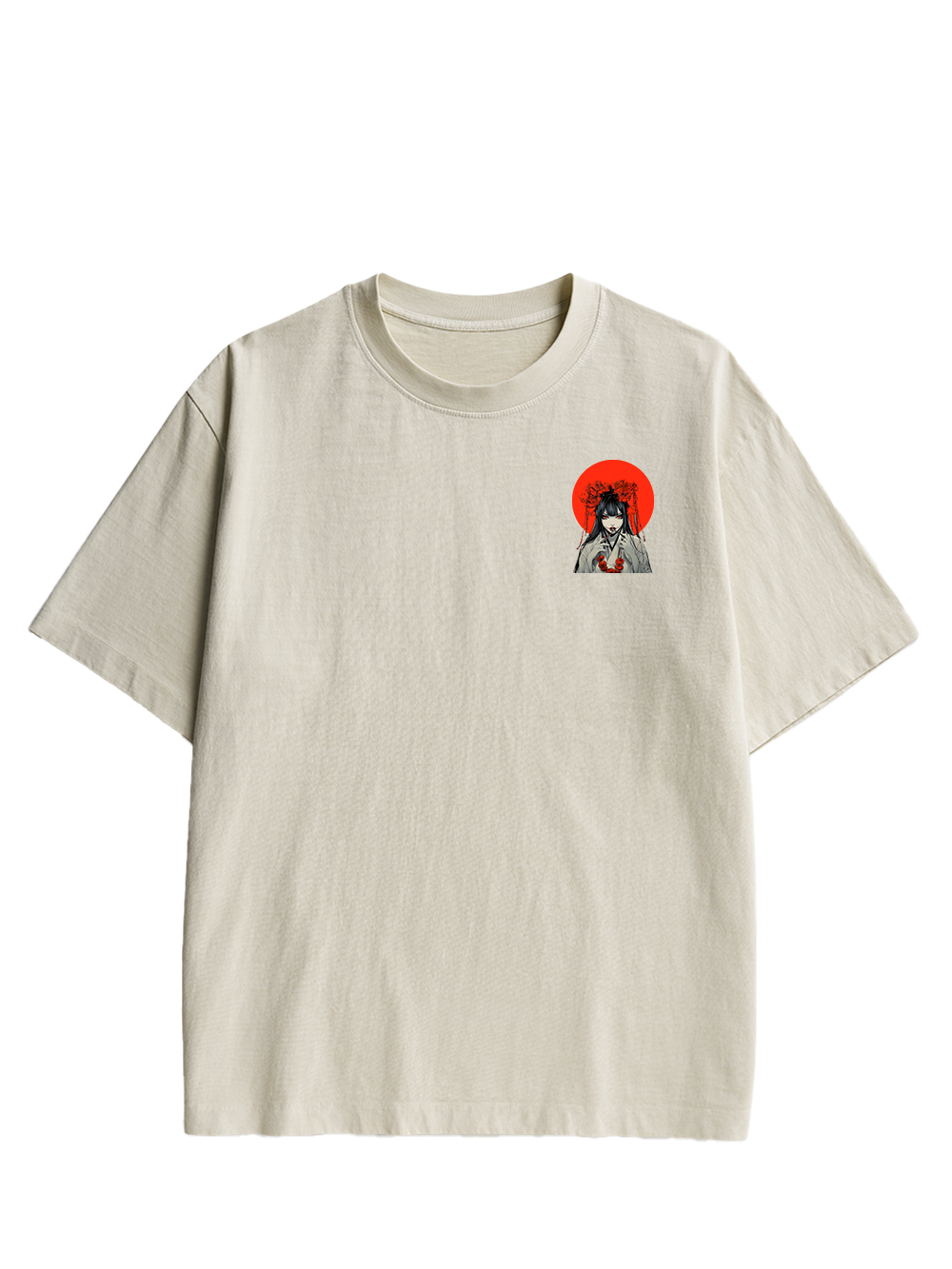 CRIMSON ENCHANTRESS DOUBLE SIDED PRINT WASHED TSHIRT