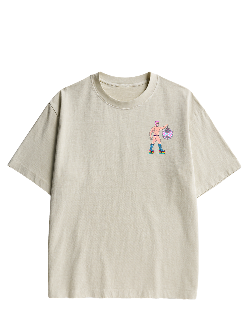 DISCO DIVA DUDE AAA DOUBLE SIDED PRINT WASHED TSHIRT