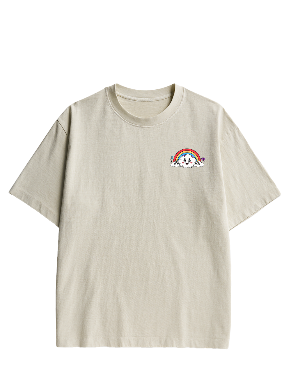 Rainbow Rebel Double Sided Print Washed TShirt