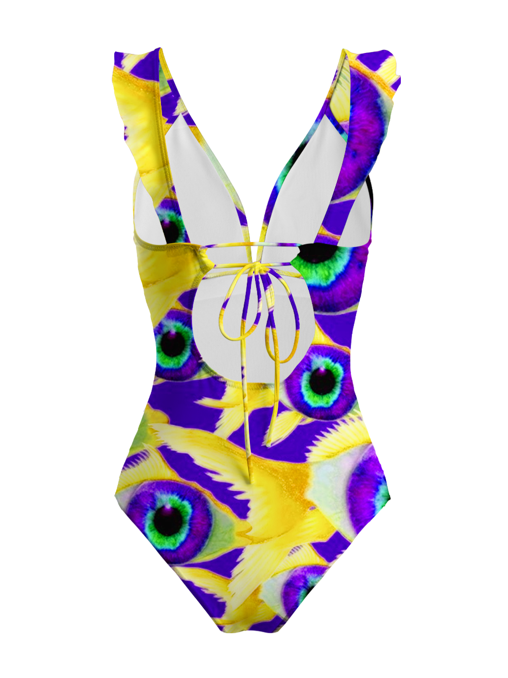 EYE STORM V-NECK ONE PIECE SWIMSUIT