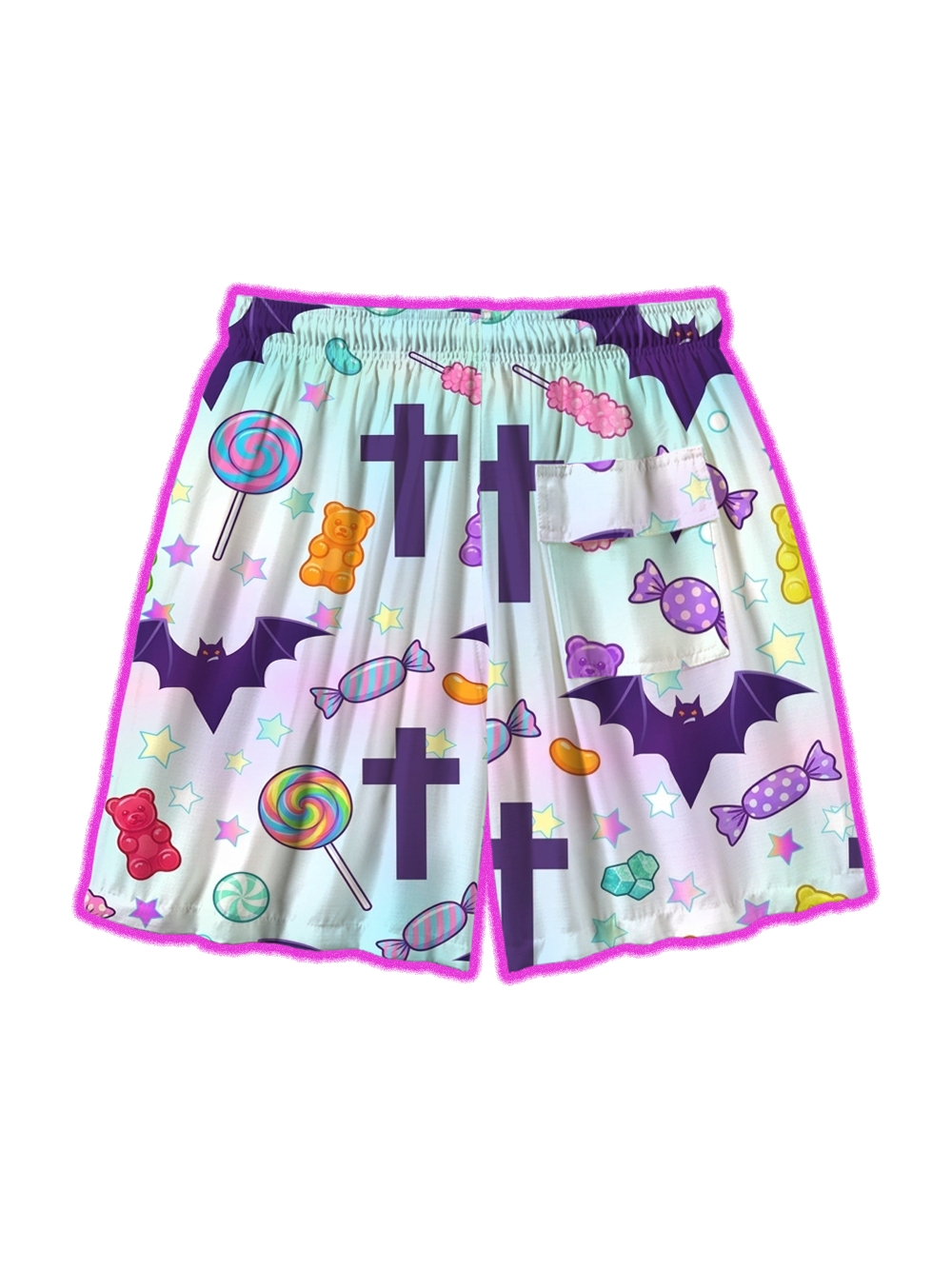 CANDY GOTH ALL OVER PRINT SHORTS