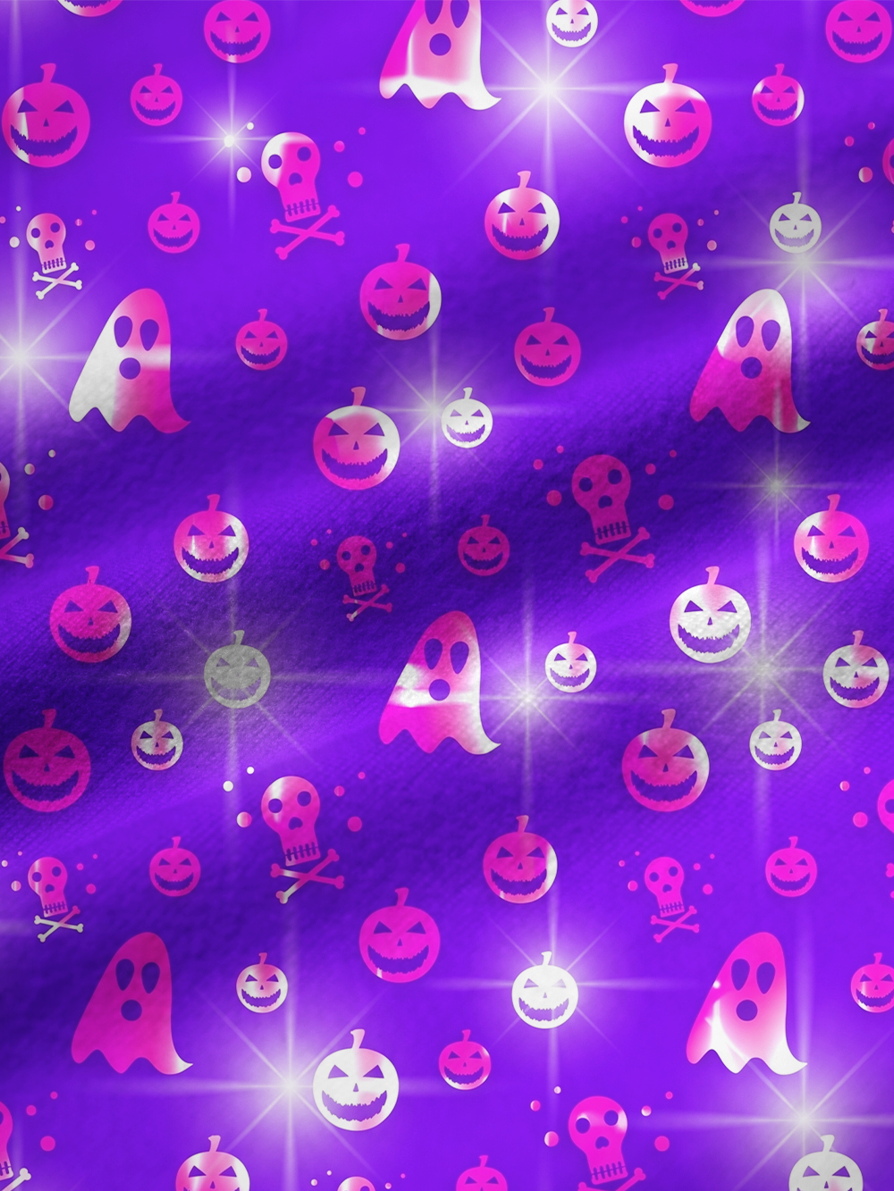 PURPLE GHOUL FULL-PRINT SPAGHETTI-STRAP TOP