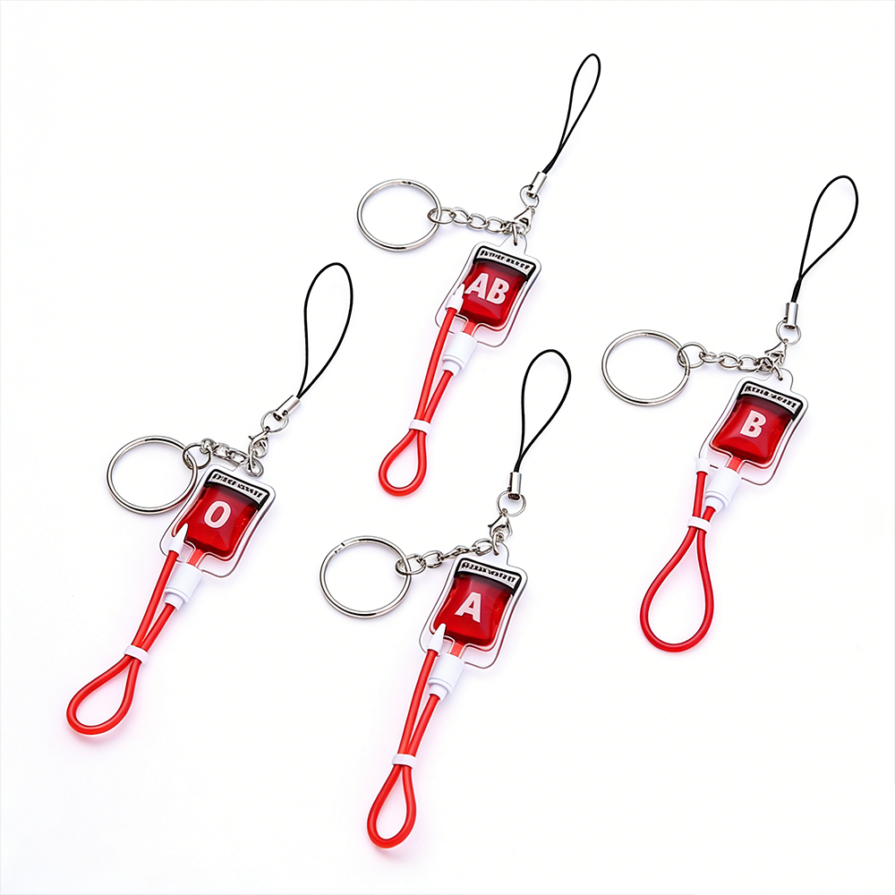 Blood Type and Blood Bag CLO Keychain