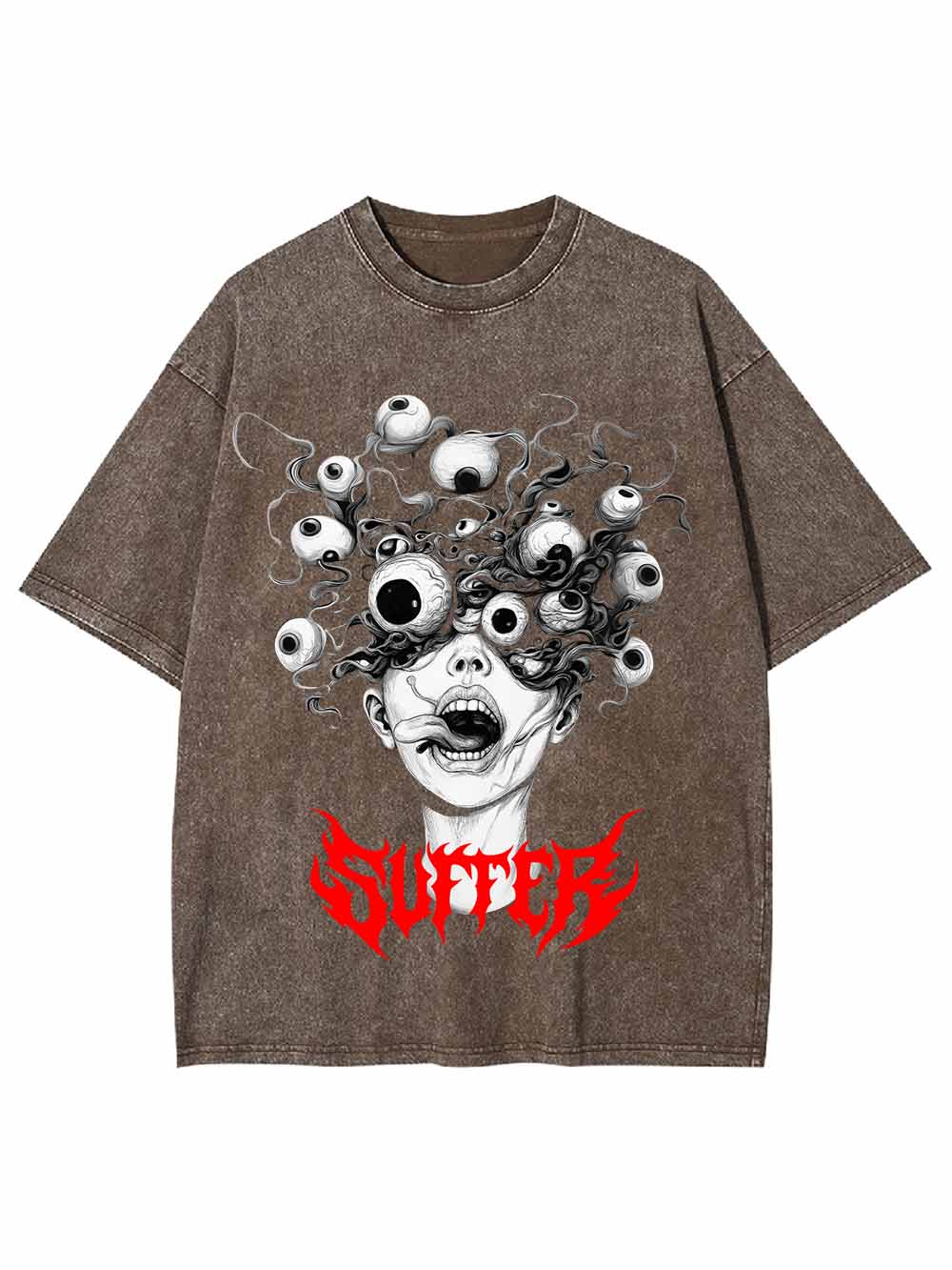 Suffer Weird Eyeball Washed Tshirt