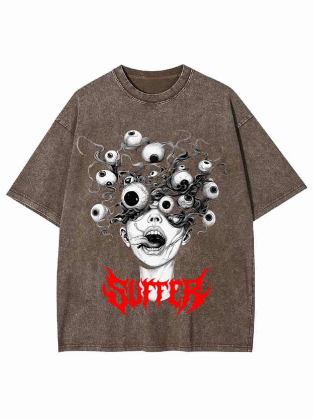 Suffer Weird Eyeball Washed Tshirt