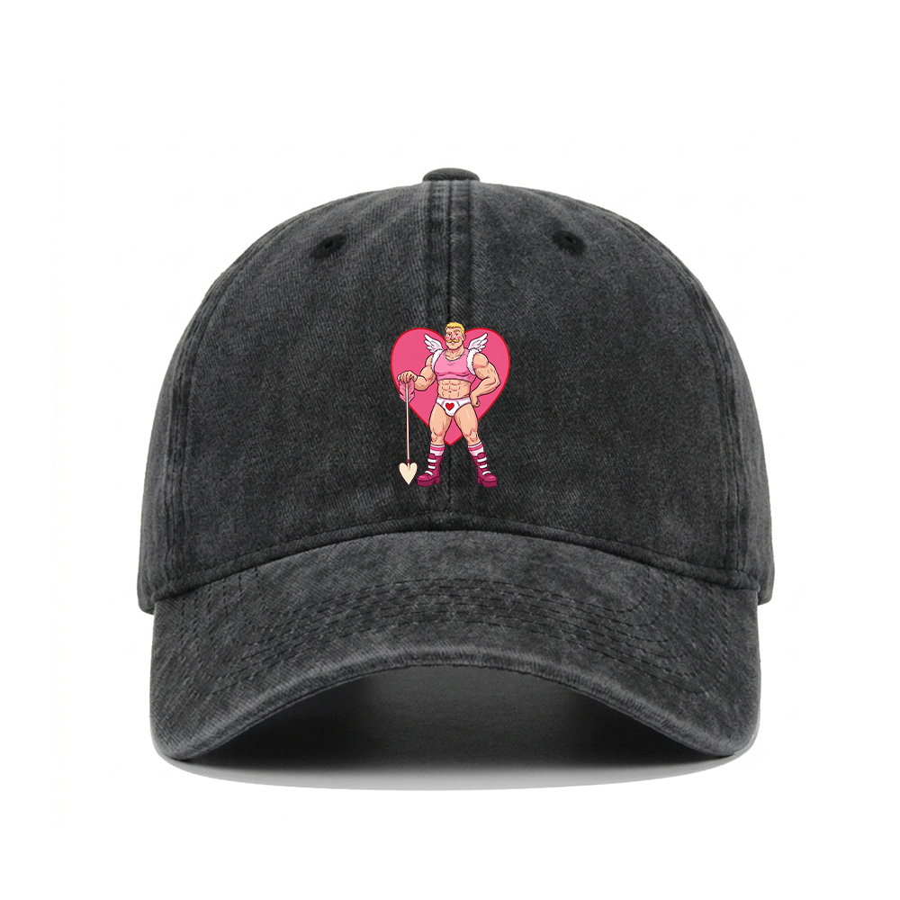 MUSCULAR CUPID WASHED VINTAGE BASEBALL CAP