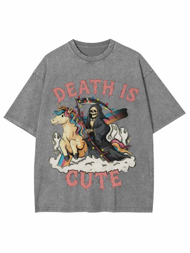 Death Is Cute Washed Tshirt