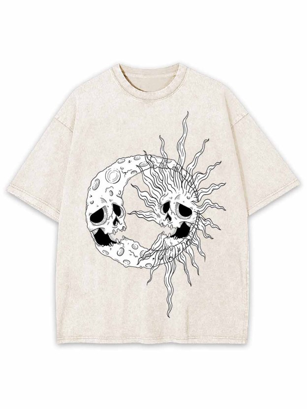 Celestial Skull Washed Tshirt