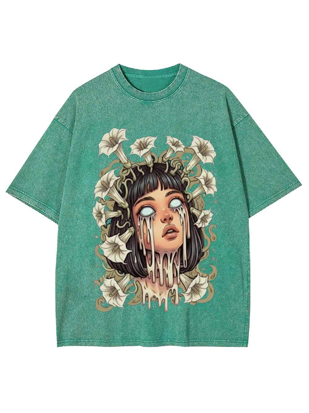 Mandala Melting Girl Washed Tshirt