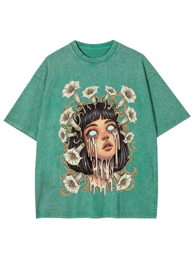 Mandala Melting Girl Washed Tshirt