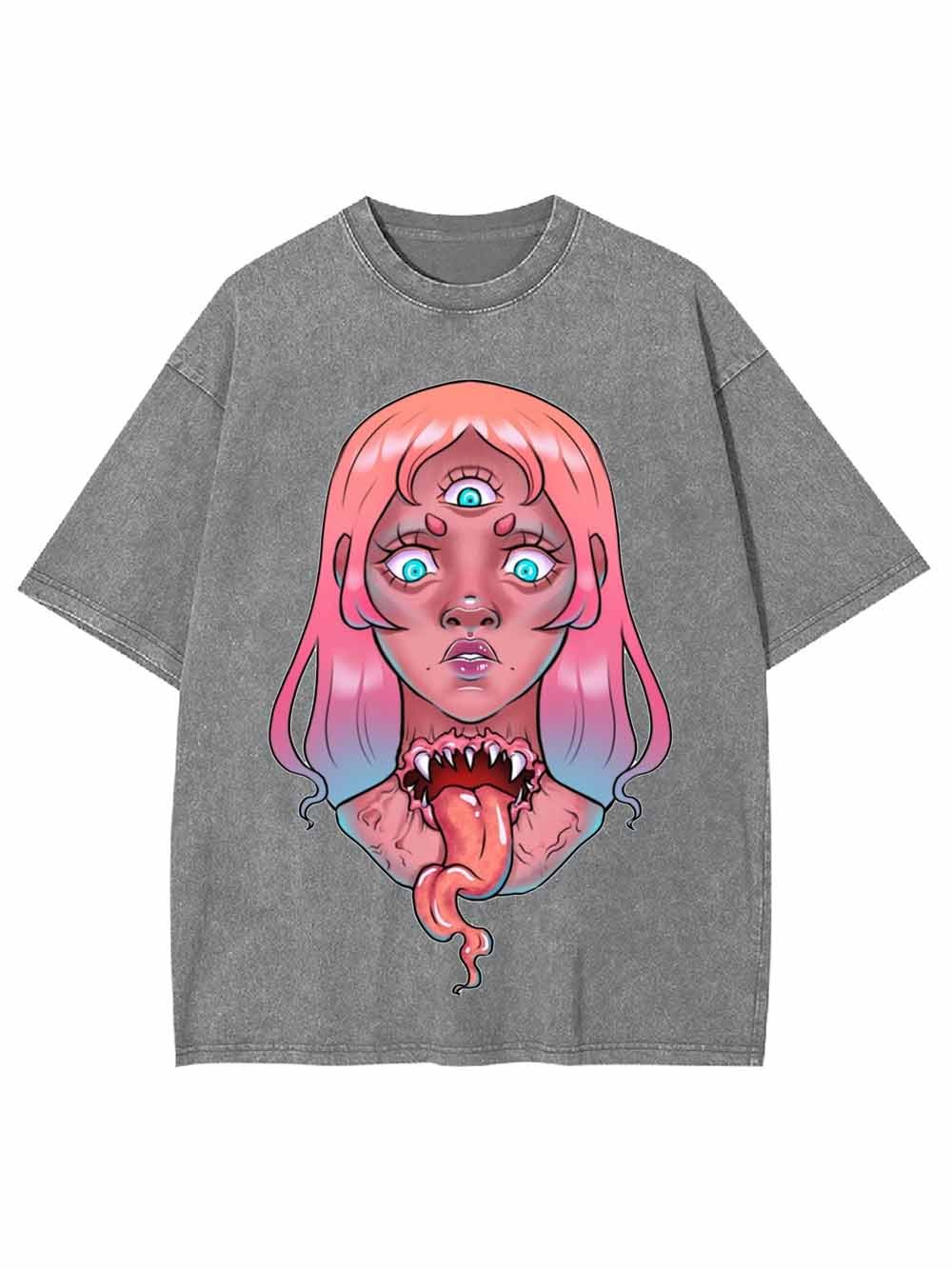 Triple Eye Witch Washed Tshirt