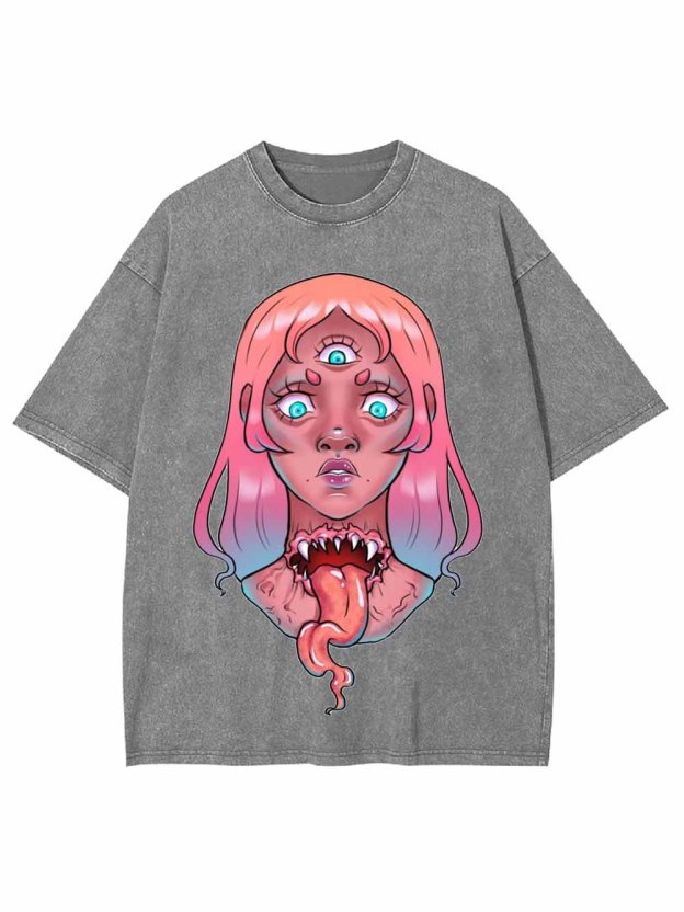 Triple Eye Witch Washed Tshirt