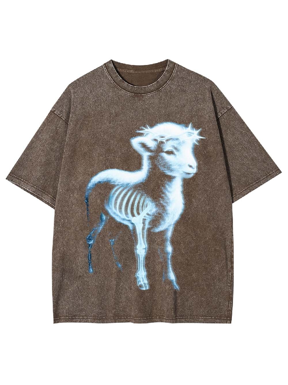 Fluorescent Lamb Washed Tshirt