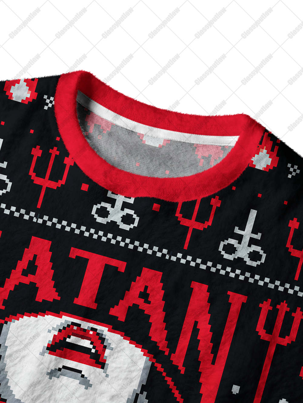 MAYBE TODAY SATAN UGLY CHRISTMAS SWEATSHIRT