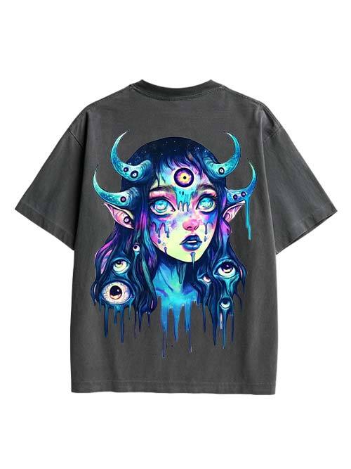 Celestial Visionary Double Sided Print Washed TShirt