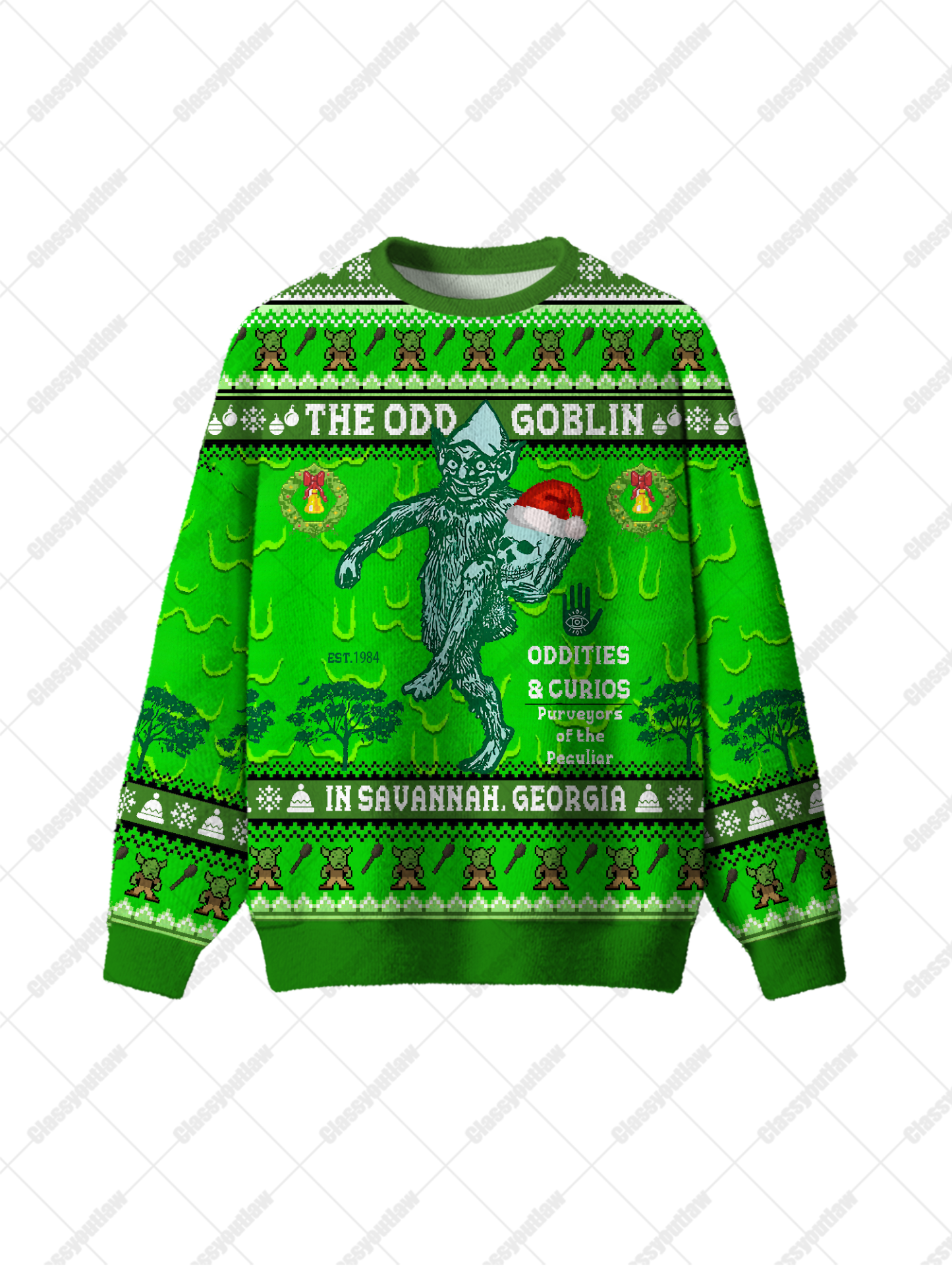 Christmas Goblin UGLY CHRISTMAS SWEATSHIRT-ClassyOutlaw Sale